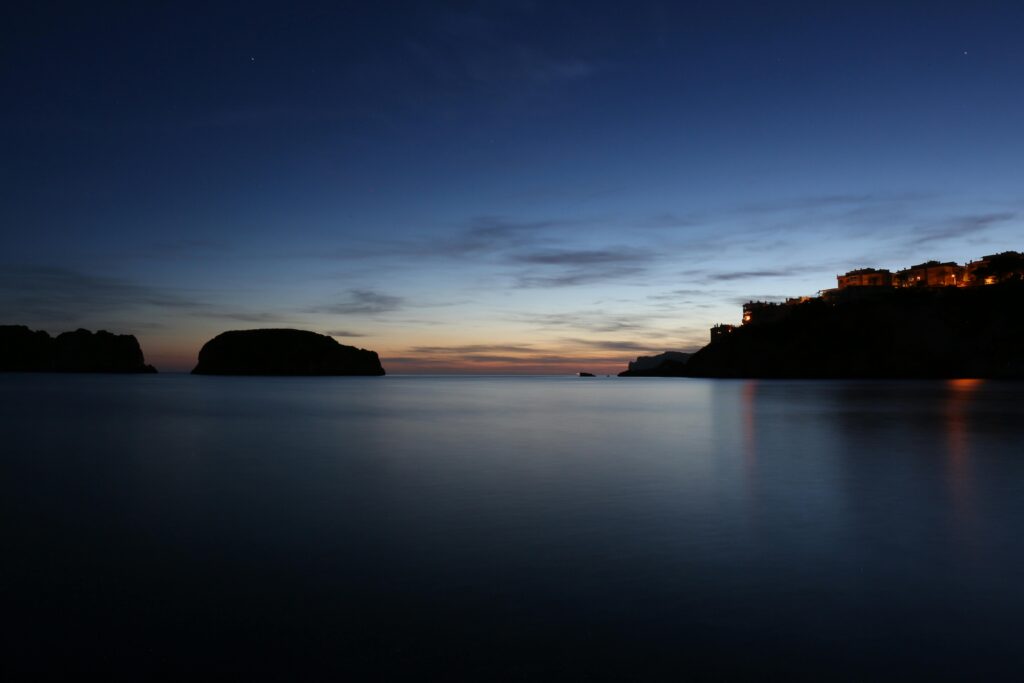 view of magaluf at sunset