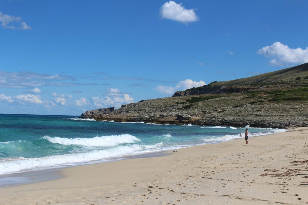 sunny day in cala mesquida mallorca