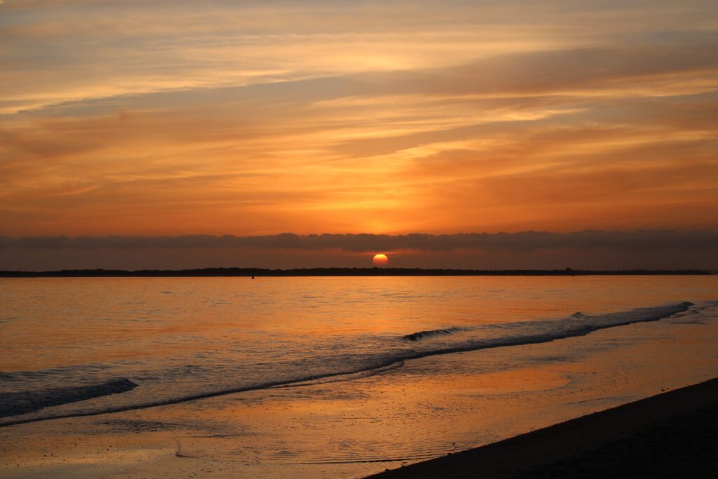 sunset at the portil