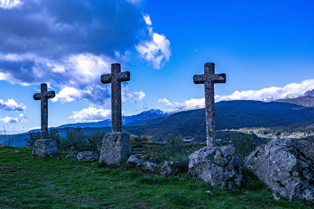 crosses in the Sierra de Gredos mountains