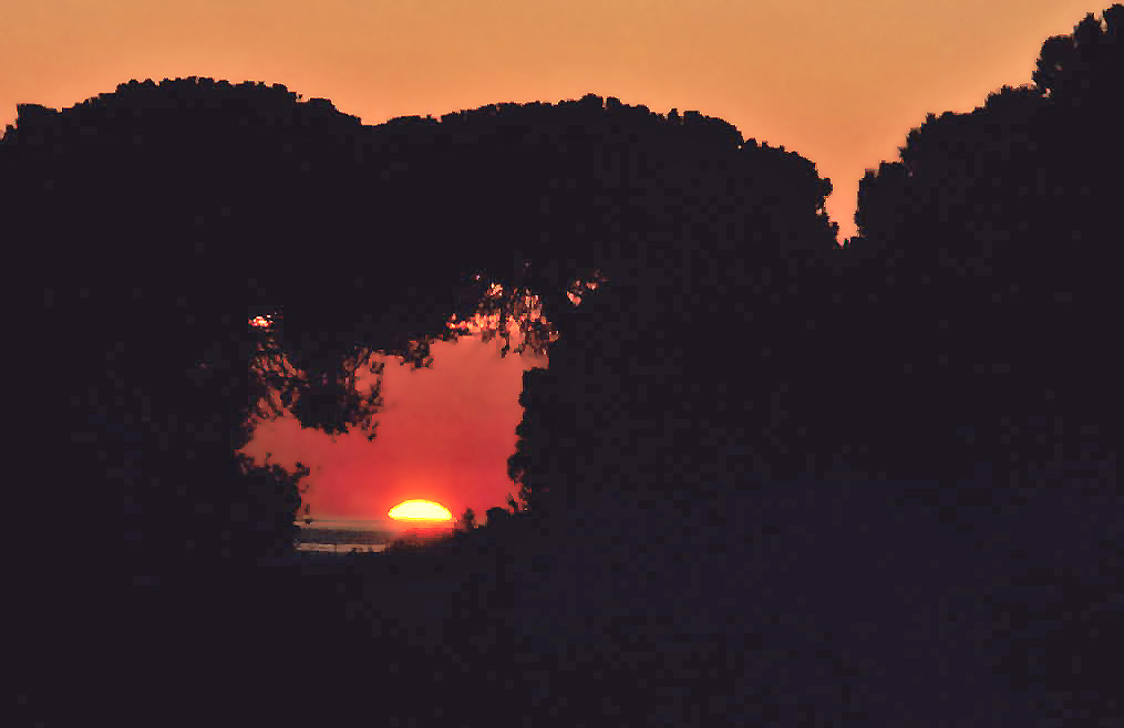 sunset in Mazagón