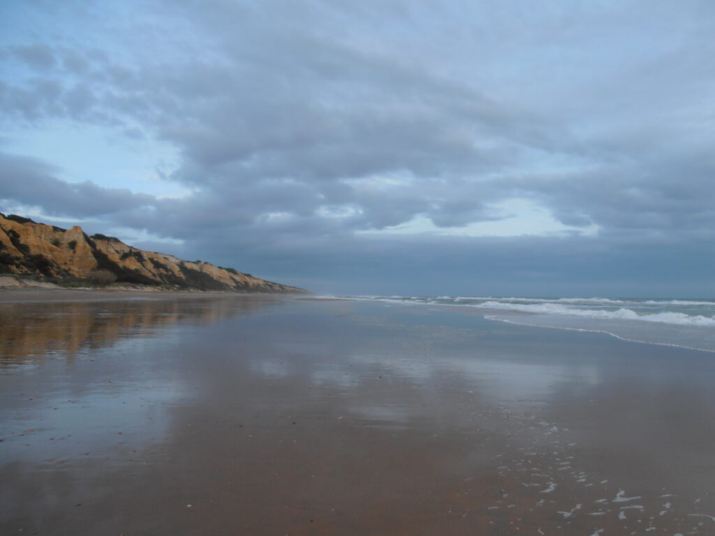 Parador beach with clouds