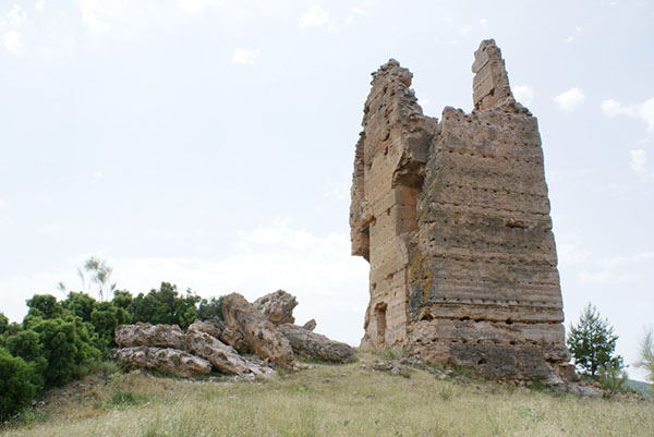 side of the tower of haches