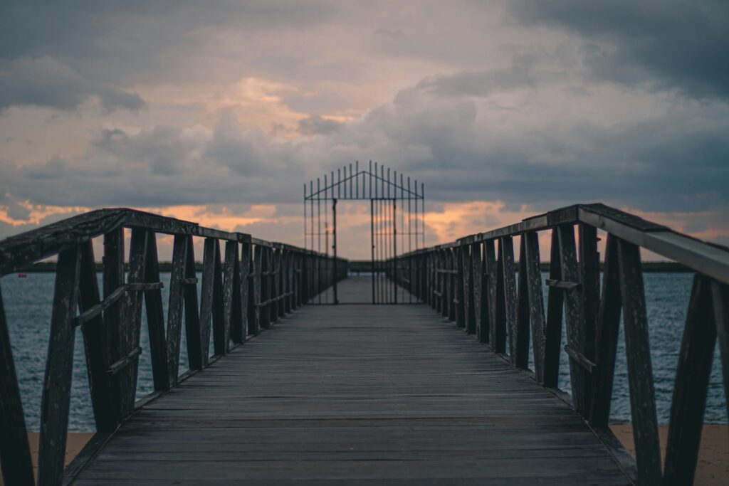 wooden walkway in Mazagón