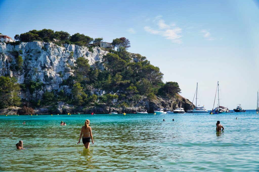 swimming in Cala Galdana