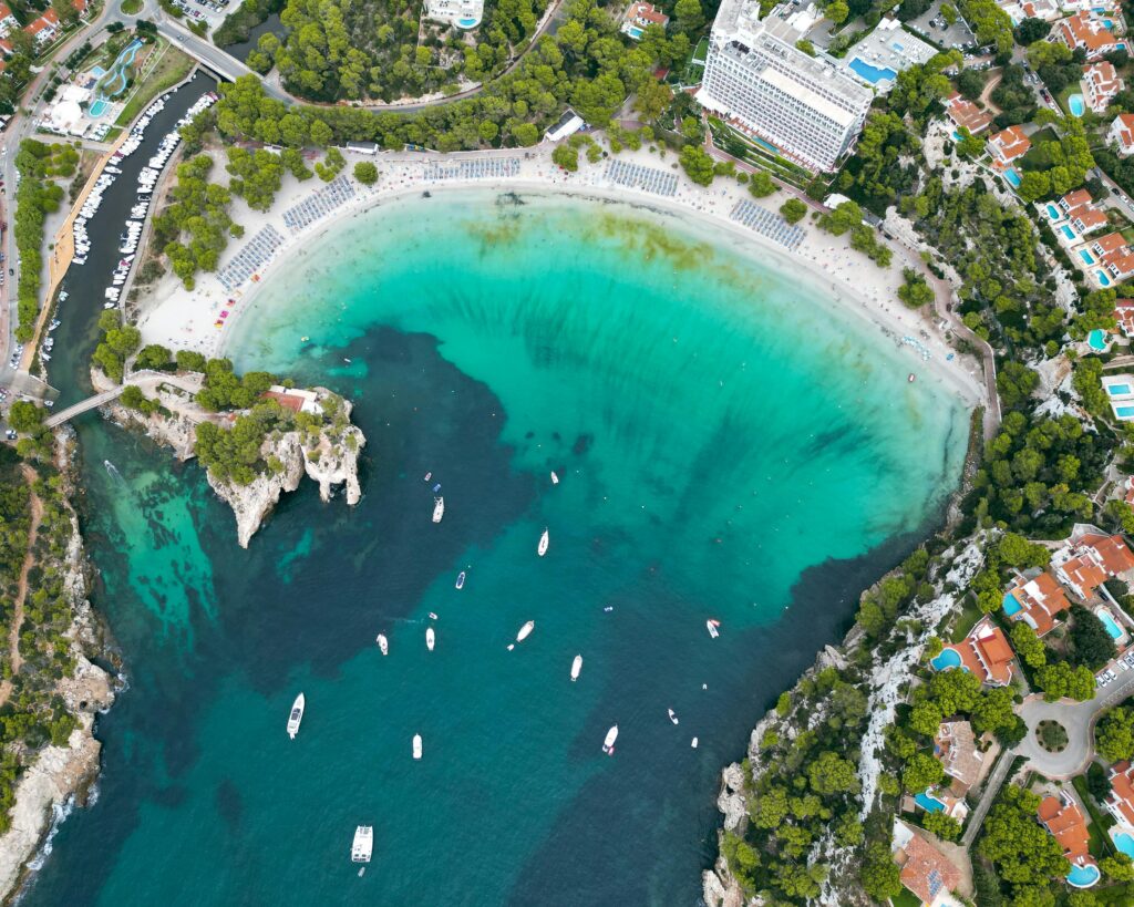 aerial view of Cala Galdana