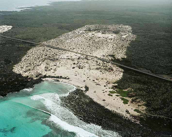 vista aérea caleta del mojón blanco